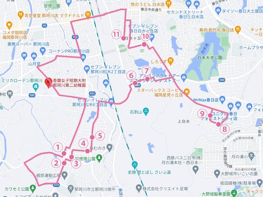ピンクコース バスマップ