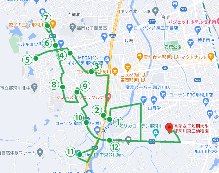 緑コース バスマップ