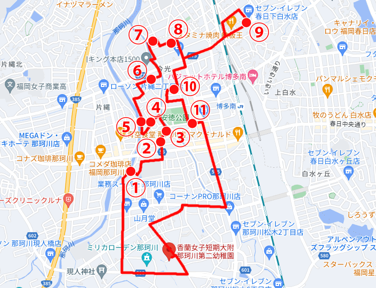 赤コース バスマップ