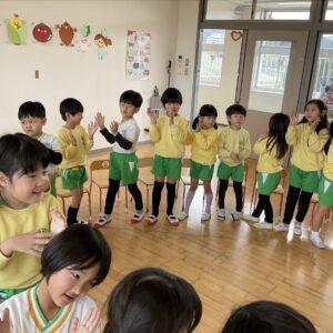 最後の英語教室、お弁当の様子（年長組）