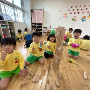 新学期の様子（年中組）